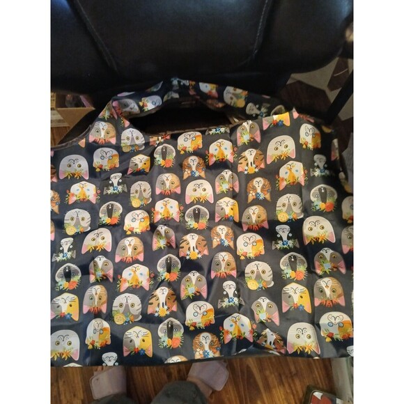 X Large CAT FACES Foldable Nylon Reusable Bag 21" - Picture 4 of 7